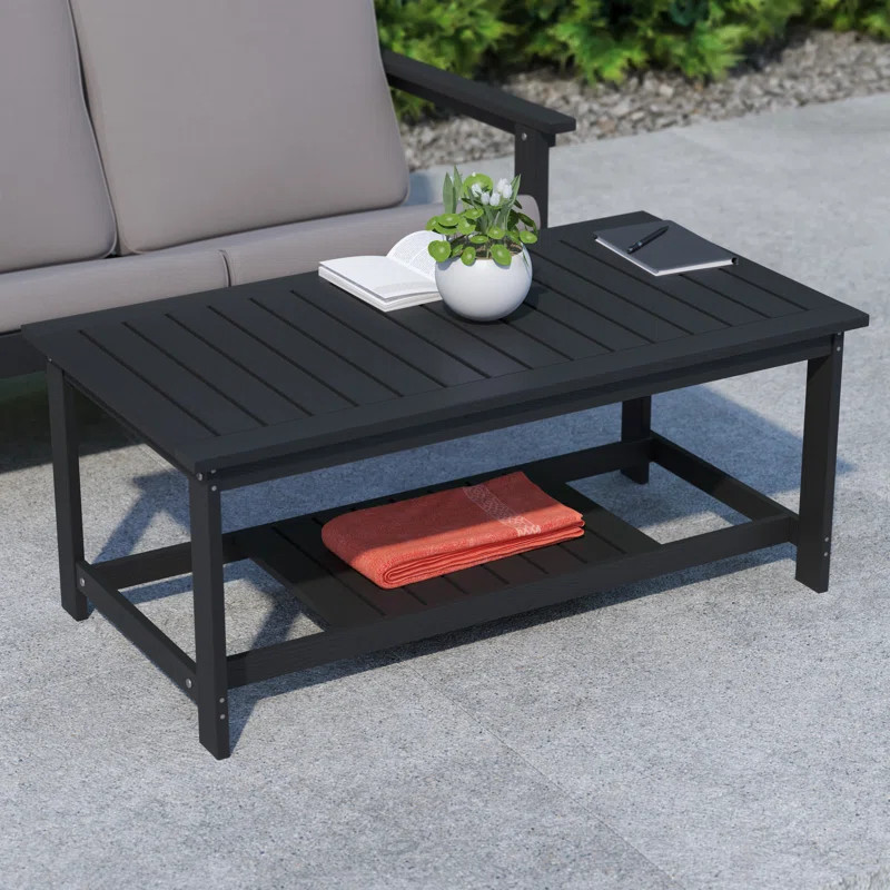 Zeilin Indoor/Outdoor Poly Resin 2-Tier Adirondack Coffee Table | Wayfair North America