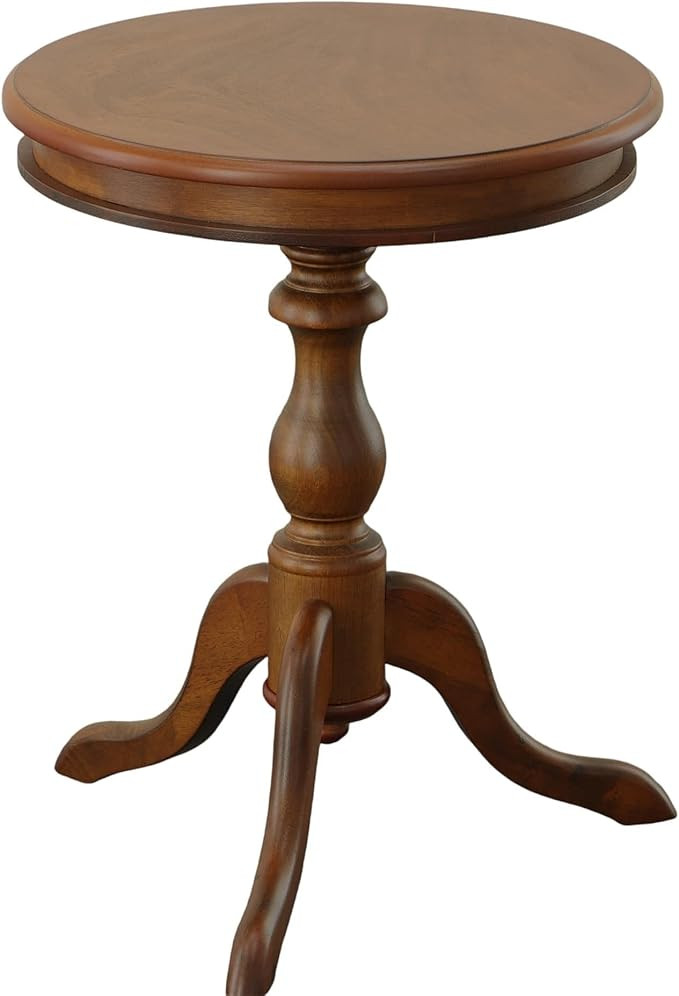 Carolina Chair & Table Glida Round Side Table Home Decor Classic Style Furniture, Wooden Top Lath... | Amazon (US)