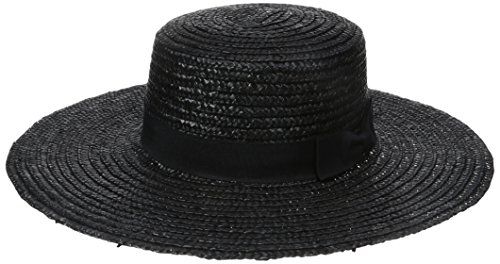 San Diego Hat Company Women's Straw Sun Hat with Solid Black Band and Bow | Amazon (US)