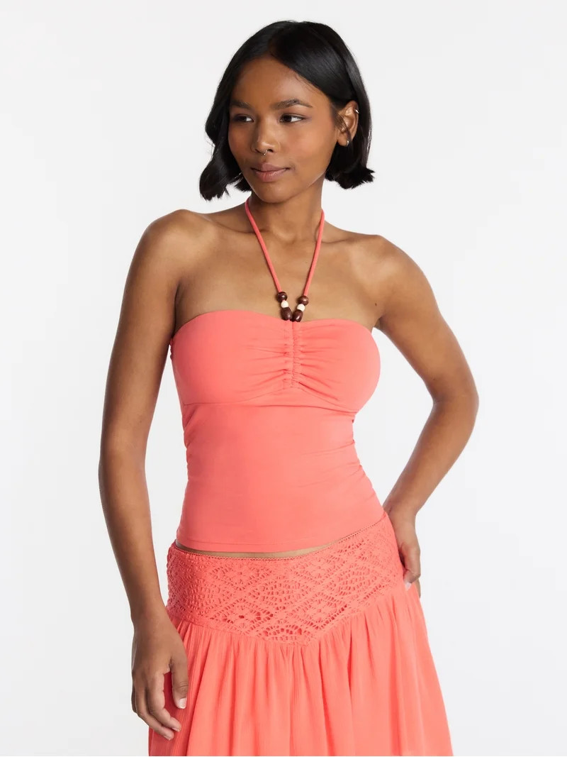 No Boundaries Halter Tube Top, Women's XXS-XXL | Walmart (US)