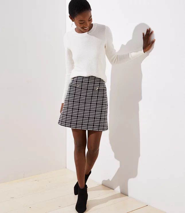 Plaid Zip Pocket Shift Skirt | LOFT | LOFT