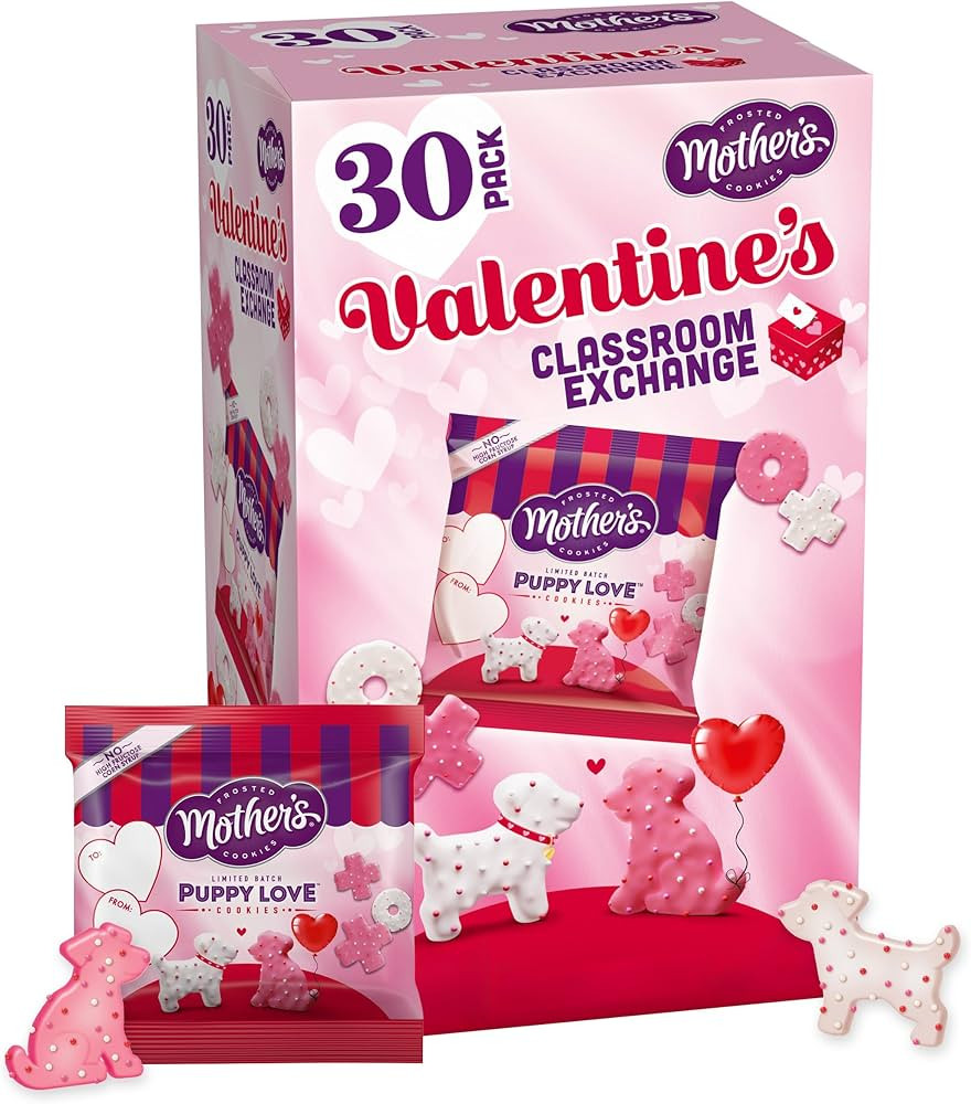 MOTHER'S Limited Batch Puppy Love Frosted Cookies 30 count box of 0.5oz bags, Valentine's Classro... | Amazon (US)