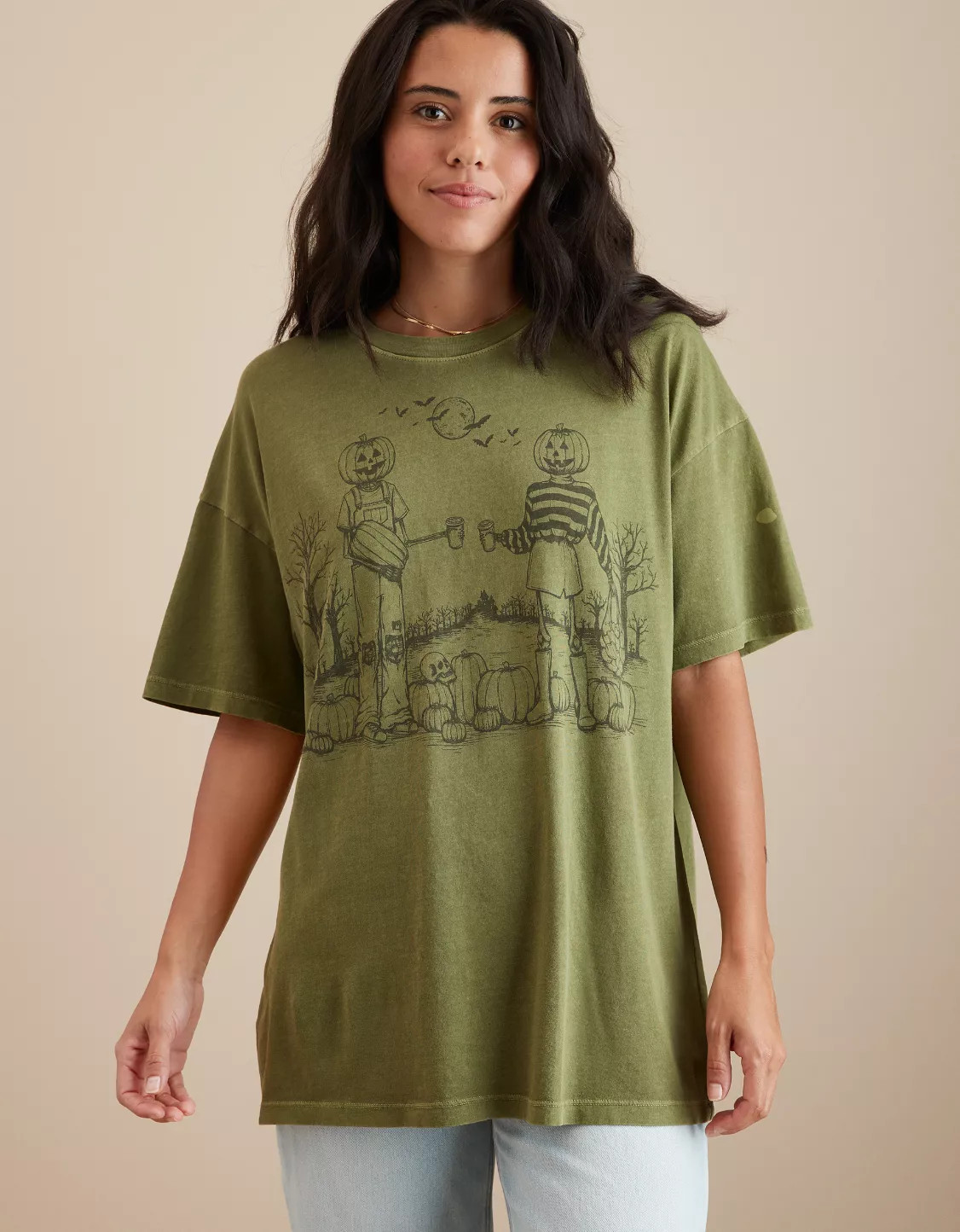 AE Oversized Halloween Graphic Tee | American Eagle Outfitters (US & CA)