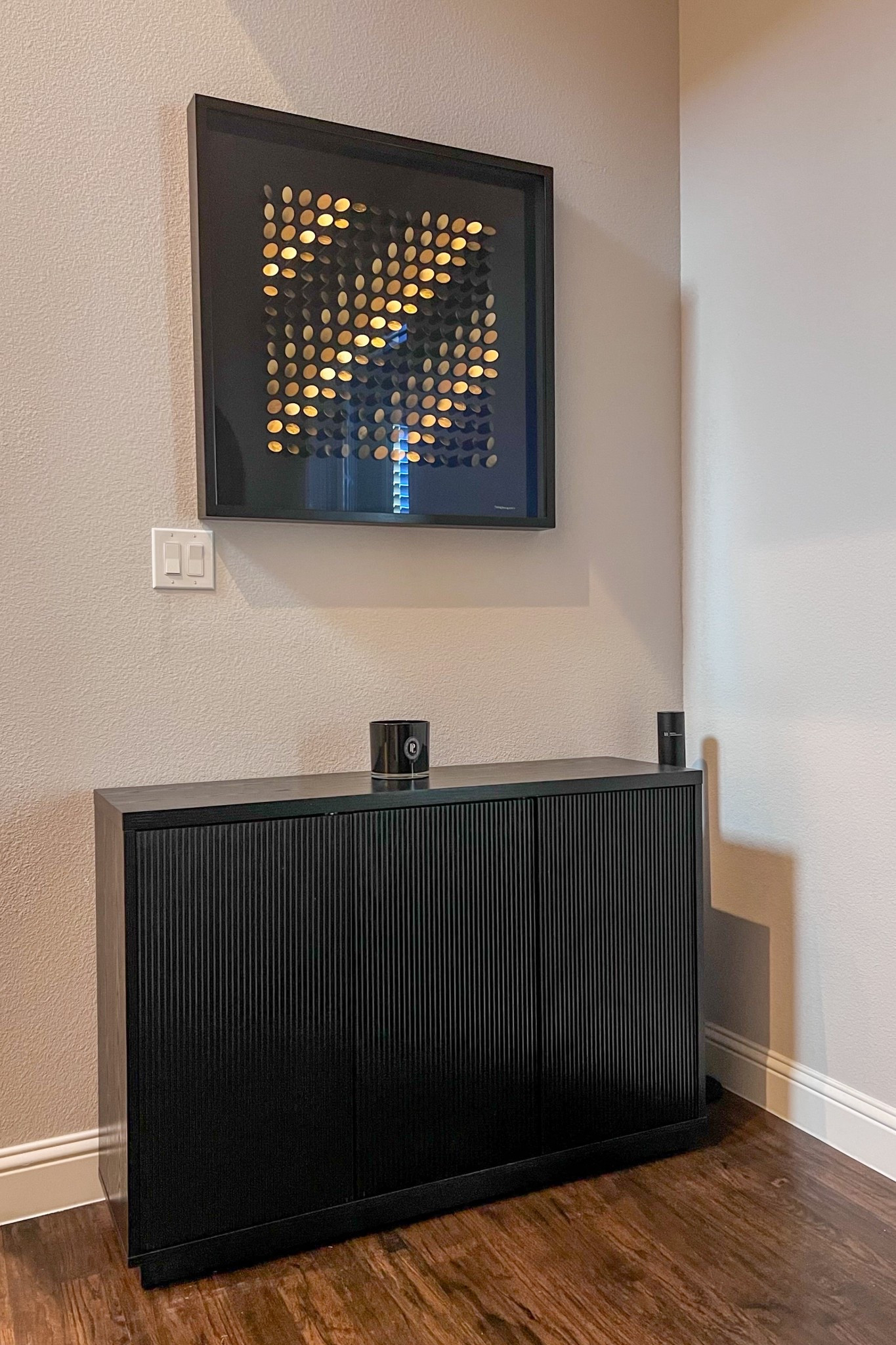 Finally updated our entryway table! The black works perfectly with the art and added a Preston Lane candle for an additional touch! @Wayfair 

#LTKHome