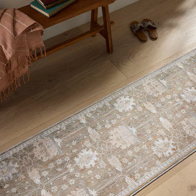 allen + roth Forest Whisper 2 x 8 (ft) Loomed Beige Rectangular Indoor Abstract Runner rug | Lowe's