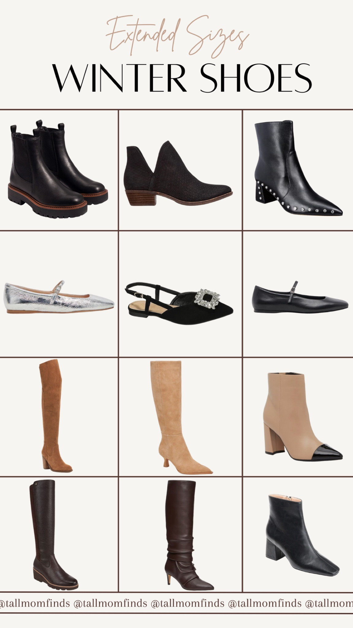 Stay cozy and chic with these extended-size winter shoes! From knee-high boots to sparkly flats, these styles pair perfectly with your cold-weather wardrobe. Don’t miss out on boots for every occasion, whether it's casual or dressy. #extendedsizes

#LTKStyleTip #LTKShoeCrush