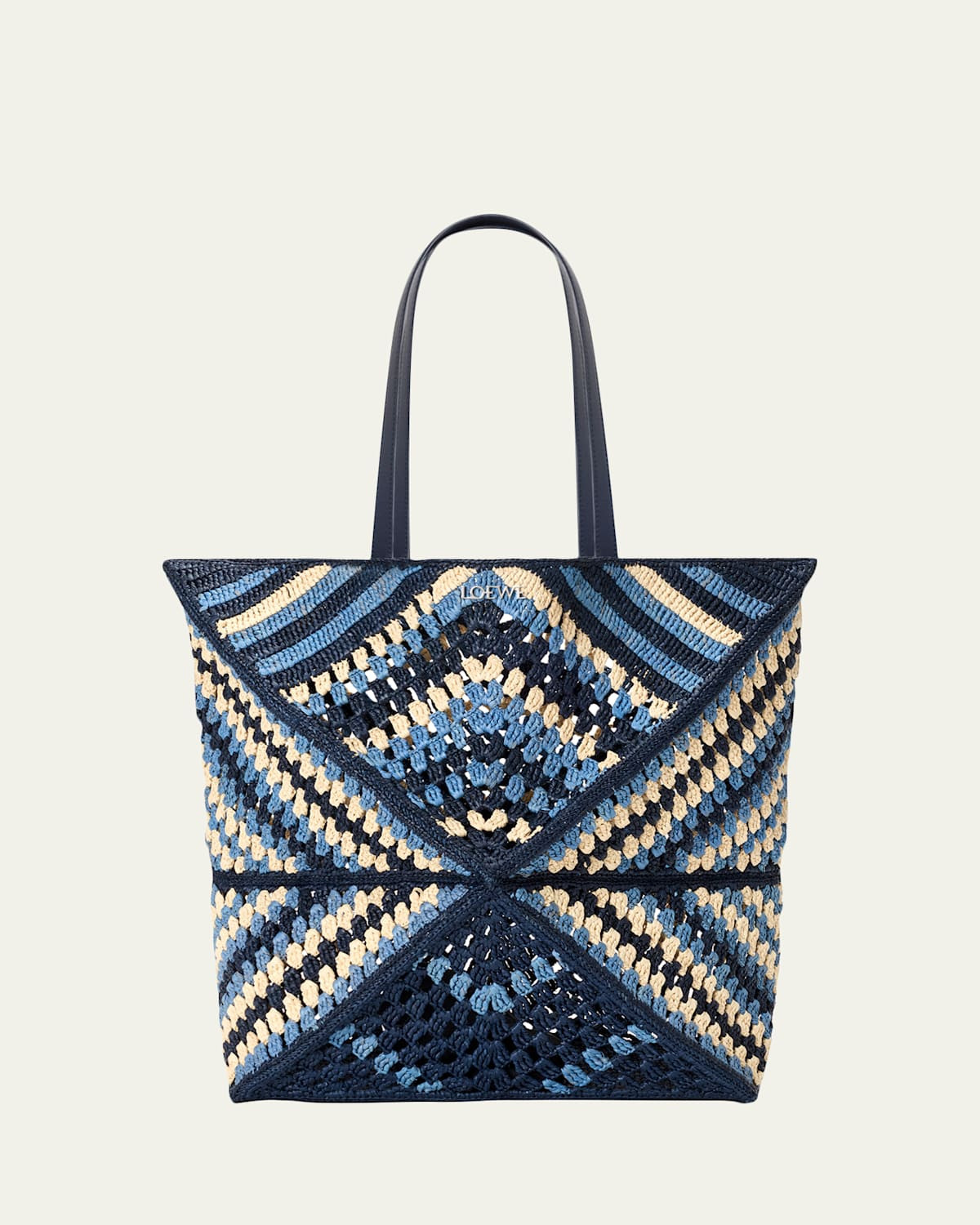 x Paula's Ibiza Men's Puzzle Fold XL Raffia Tote Bag | Bergdorf Goodman