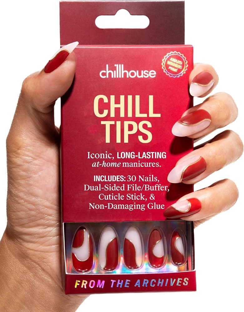 Chillhouse - Chill Tips, Press on Nails Kit - From the Archives (Almond) - 30 Nail Shapes & Sizes... | Amazon (US)