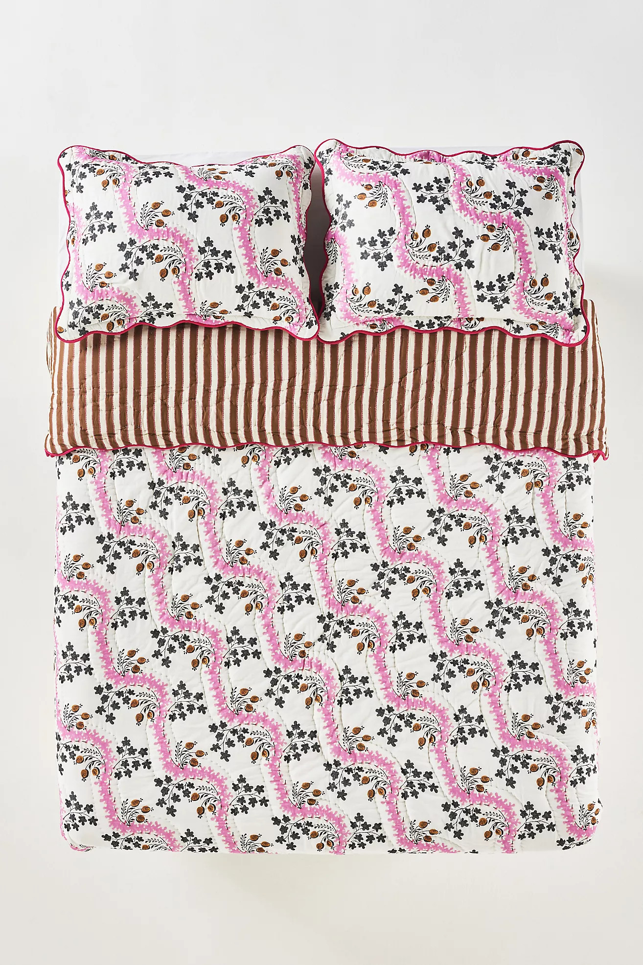 Iluka 100% Cotton Gauze Floral Quilt | Anthropologie (US)