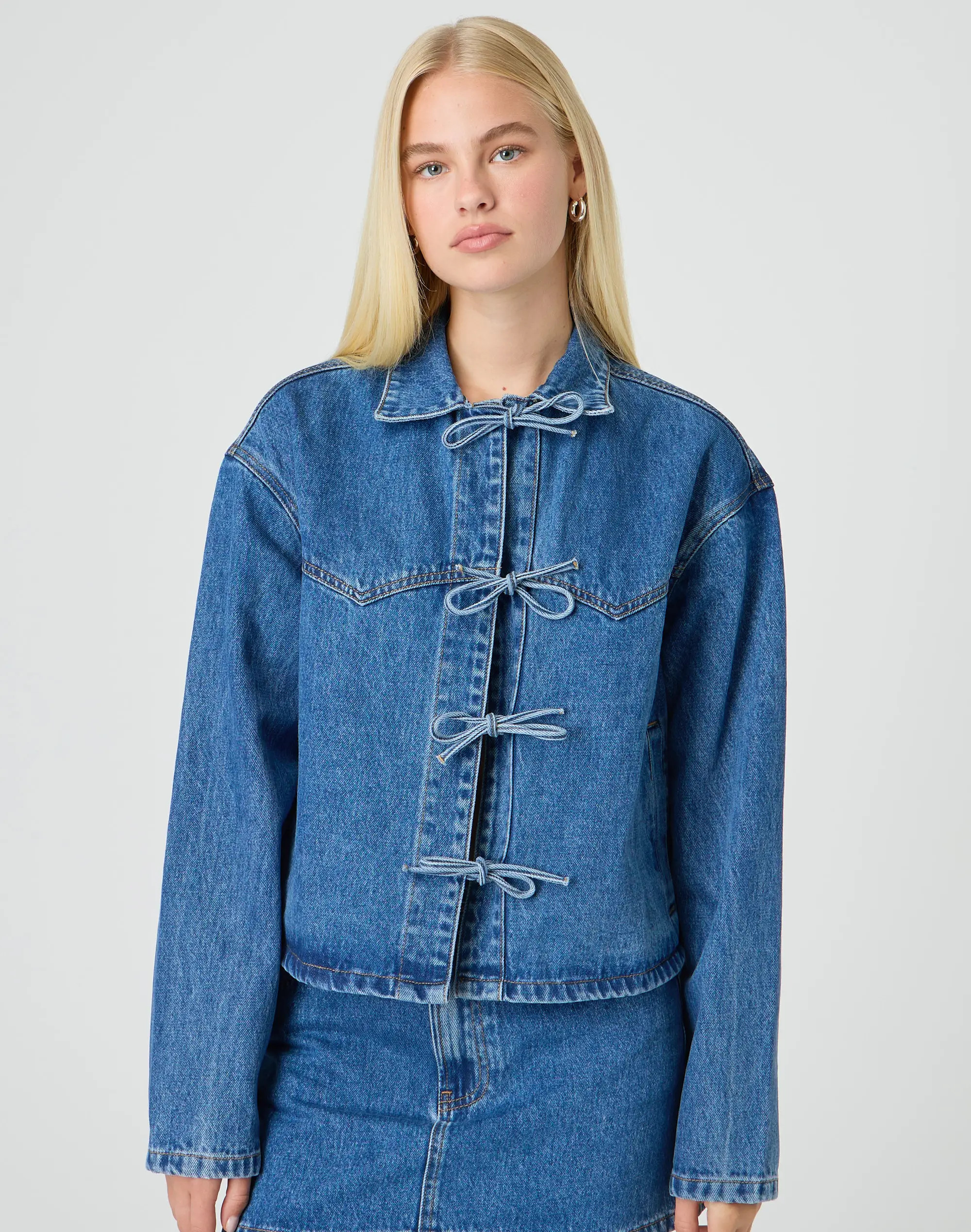 Tie Front Denim Jacket | Glassons (Australia)