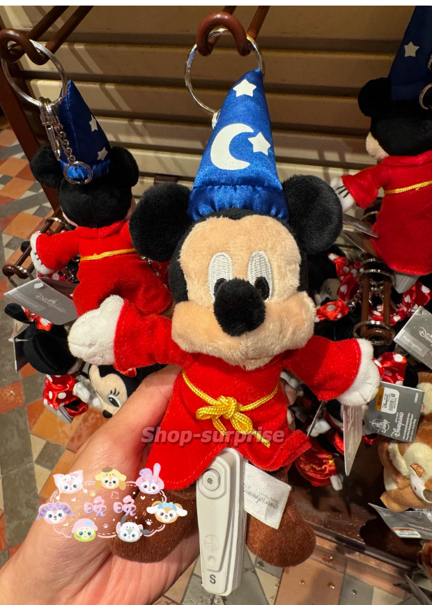 Genuine Hong Kong Disney Wizard Mickey Plush Doll Pendant Keychain Disneyland | eBay US