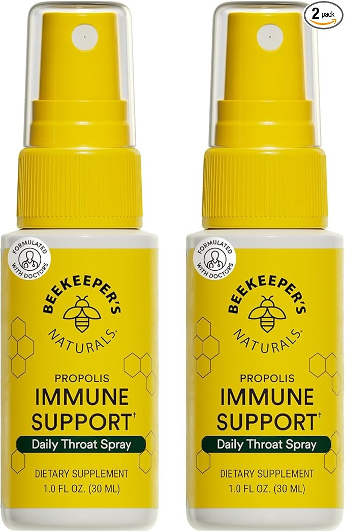 Beekeeper's Naturals Propolis Throat Spray, Natural Immune Support & Sore Throat Relief - Antioxi... | Amazon (US)