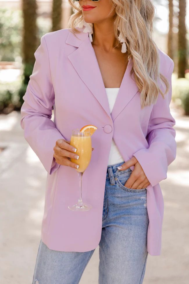 Another Tune Lilac Blazer | The Pink Lily Boutique
