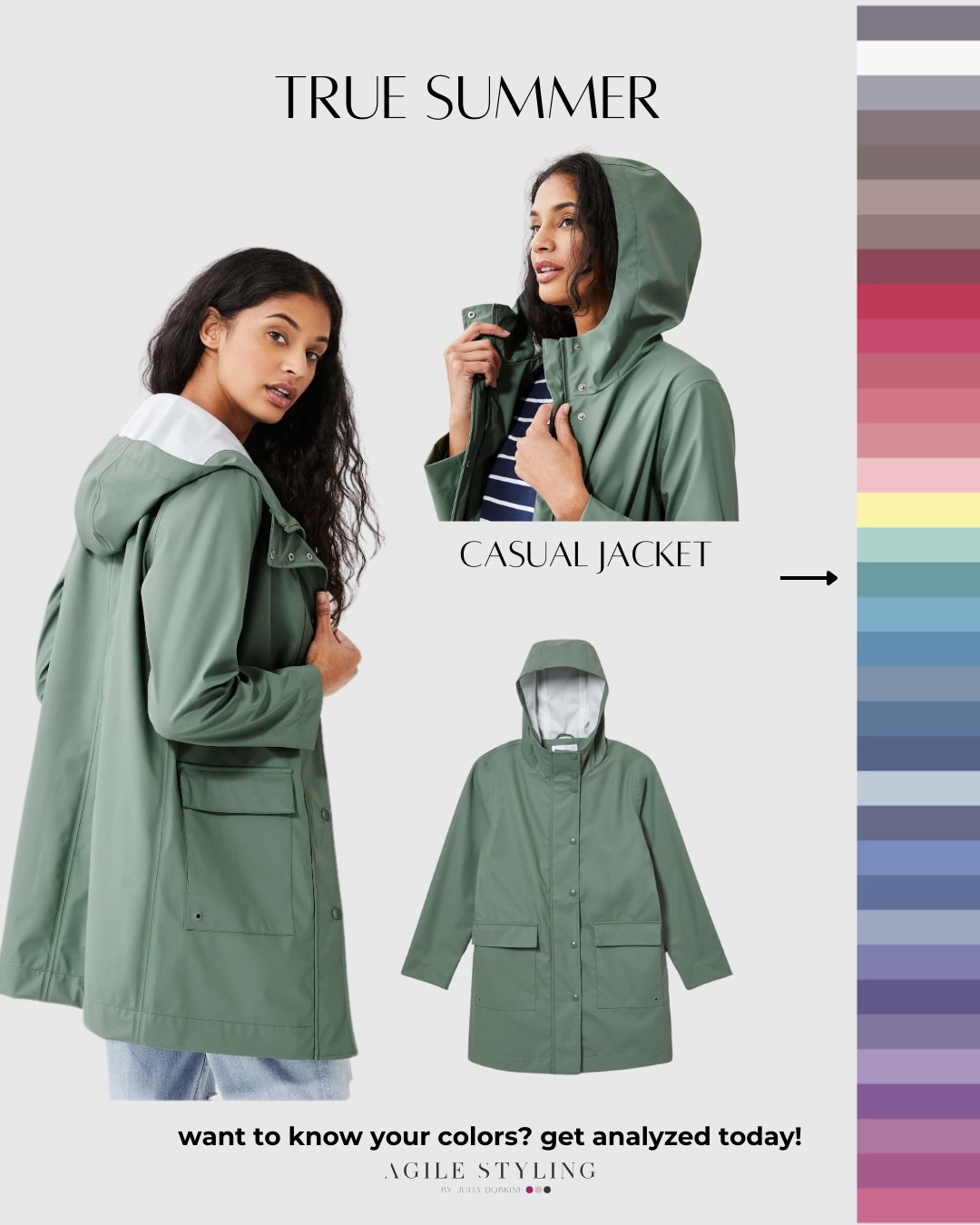 Stay dry this spring in this versatile spring jacket that's the perfect True Summer shade.

Disclaimer: The colors mentioned in this post may not be 100% accurate to the season, as they were chosen based on digital images from the website.

#LTKstyletip #LTKSeasonal #LTKfindsunder50