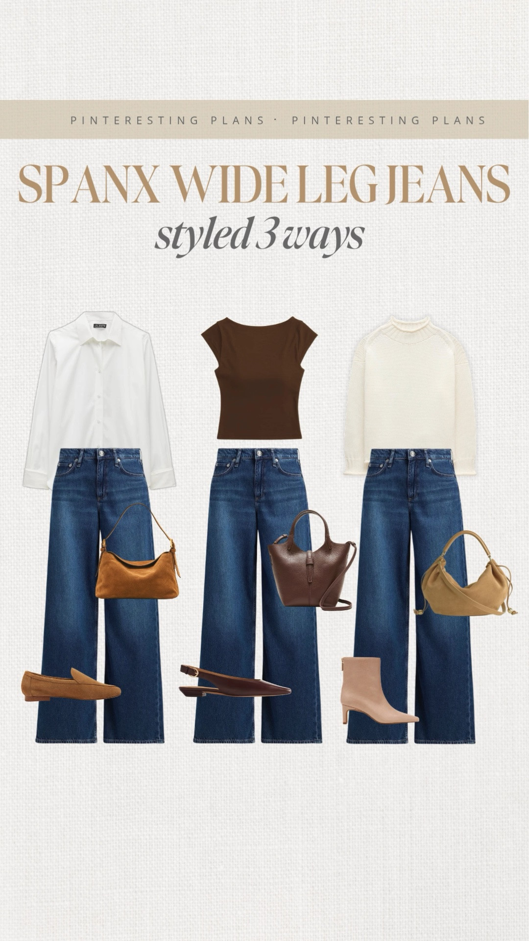 Spanx wide leg jeans styled 3 ways 🙌🏻🙌🏻

#LTKdayinmylife #LTKSeasonal #LTKootd