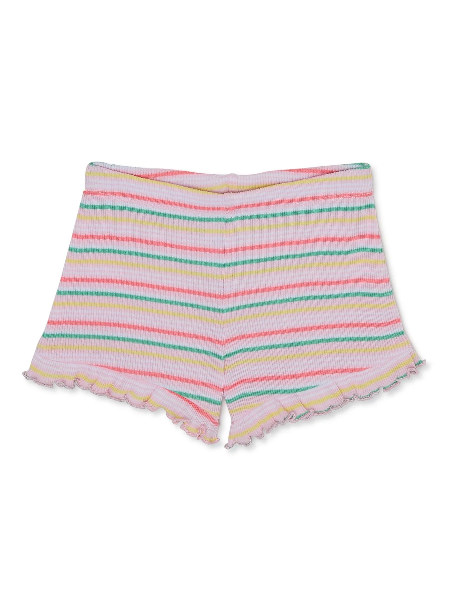 Garanimals Baby Girl Ruffle Edge Stripe Shorts, Sizes 0-24 Months | Walmart (US)