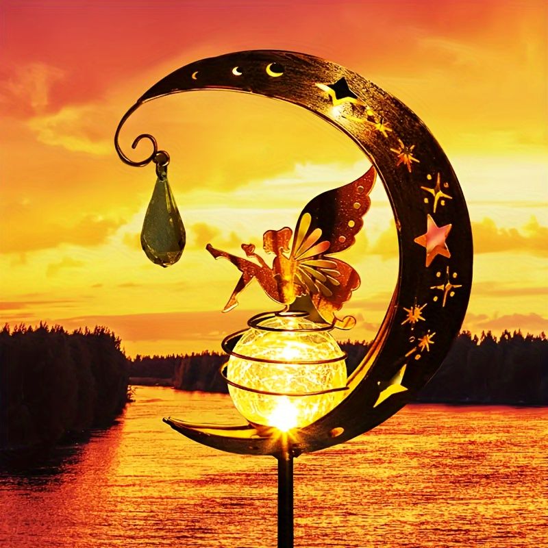 Solar Iron Moon Fairy Lawn Light Exquisite Elf Fantasy Fairy - Temu | Temu Affiliate Program