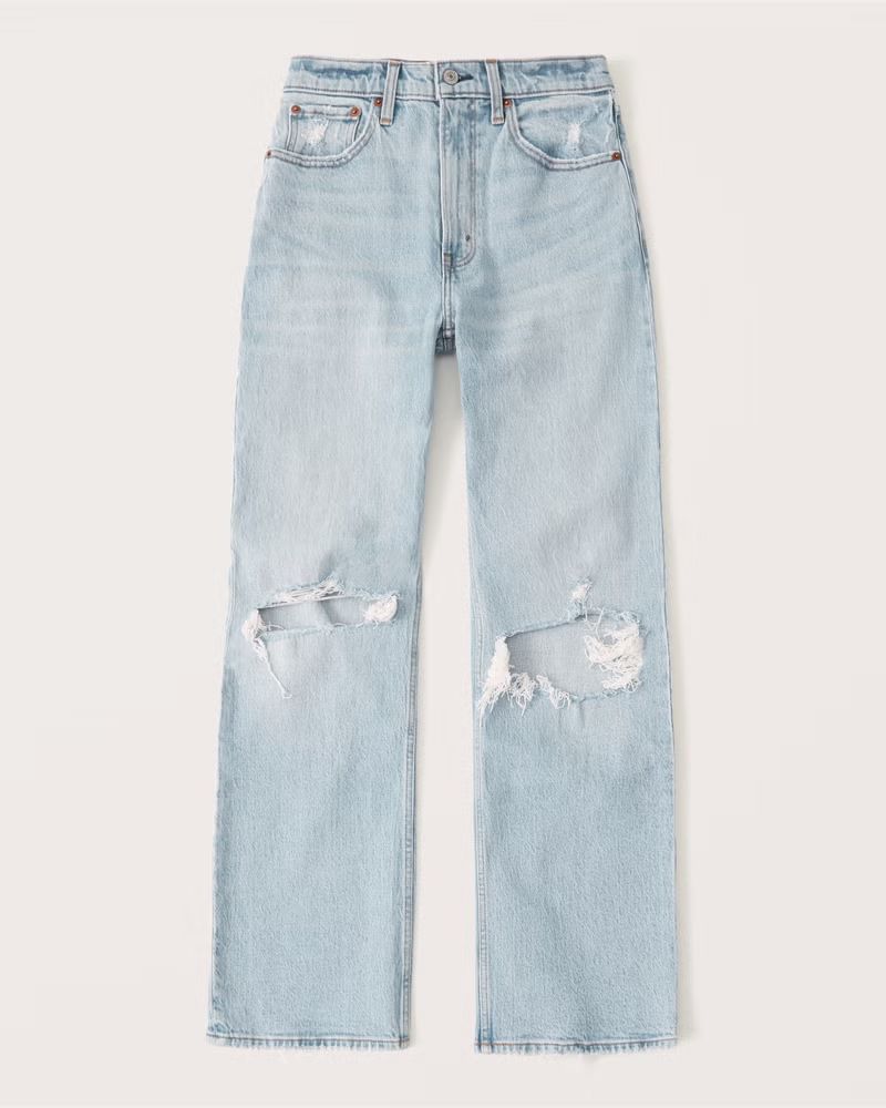 Women's High Rise 90s Relaxed Jean | Women's Clearance | Abercrombie.com | Abercrombie & Fitch (US)