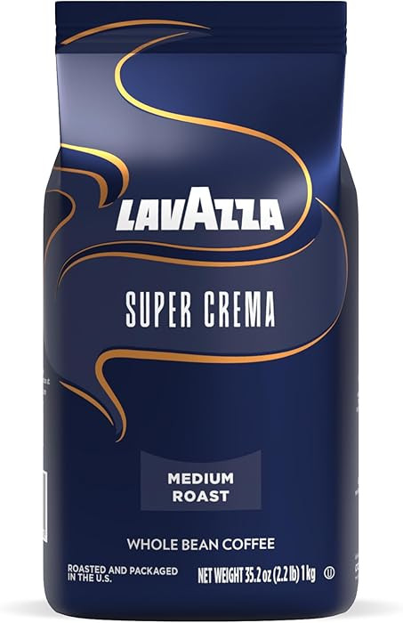 Lavazza Super Crema Whole Bean Coffee, Medium Espresso Roast, Arabica and Robusta Blend, 2.2 lb B... | Amazon (US)
