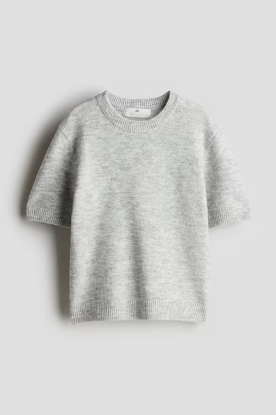 H & M - Top en fine maille brossée - Gris | H&M (FR, IT, ES, PT, BE)