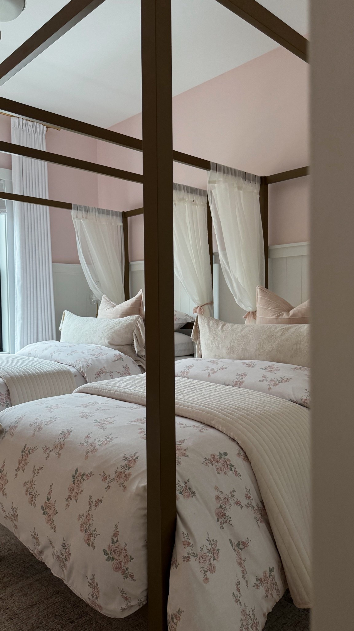 Goodbye blue and hello PINK 🎀 

The girls are patiently awaiting their new rooms but for now they requested their shared room to be pink. I mean, it’s just paint — right?! So we went to Sherwin Williams they selected a color and I got to work! 

I must admit, I like the pink better too!

Sherwin Williams Angelic 

#sharedroom
#kidsroom
#girlsroom
#kidsbedroom


#LTKSaleAlert #LTKKids #LTKHome