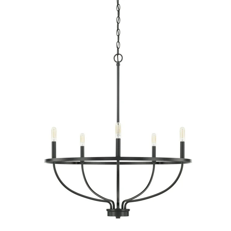 Capital Lighting 428551 Greyson 5 Light 29" Wide Taper Candle Chandelier - Black | Walmart (US)