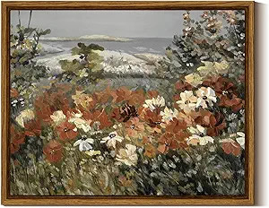 InSimSea Framed Flower Wall Art Home Decor, Framed Vintage Botanical Prints, Rustic Farmhouse Wal... | Amazon (US)