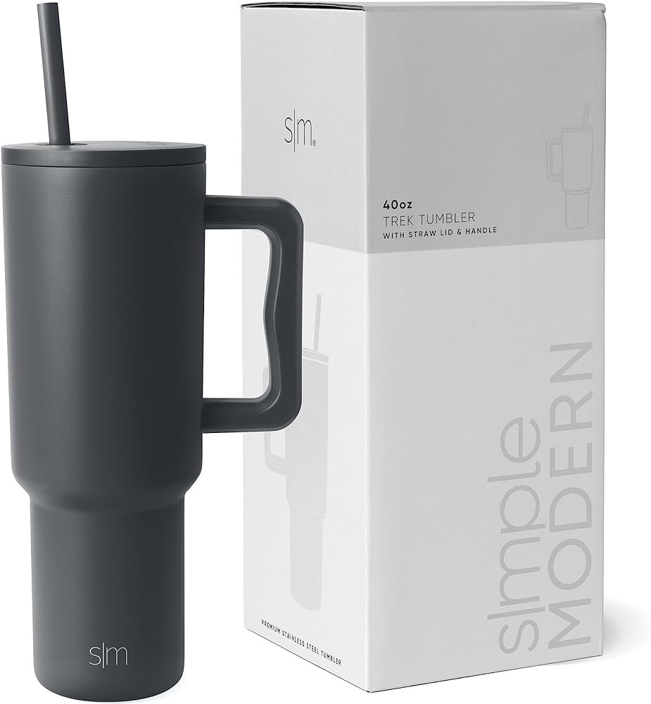 Simple Modern 40 oz Tumbler with Handle and Straw Lid | Insulated Cup Reusable Stainless Steel Wa... | Amazon (US)
