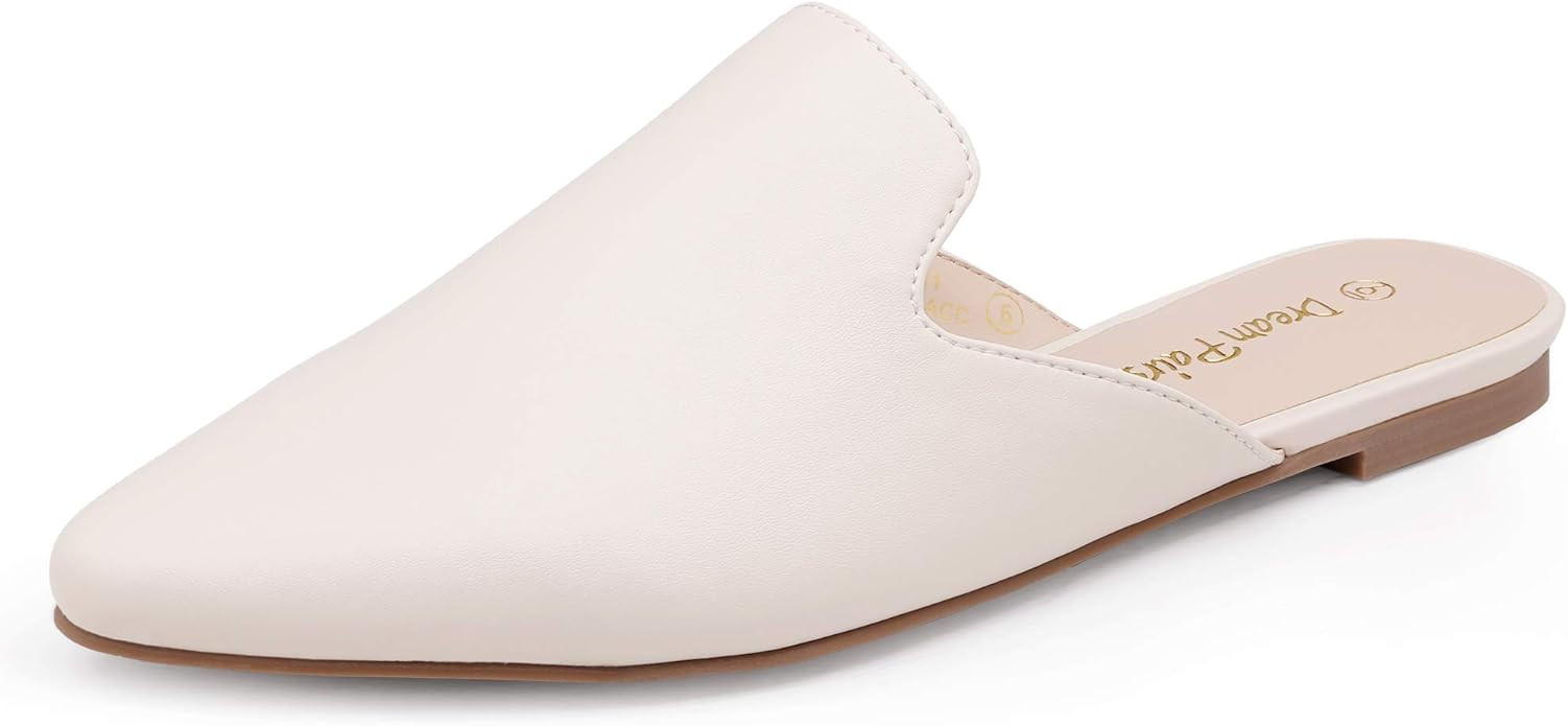DREAM PAIRS Women's Flat Mules Pointed Toe Backless Loafer Shoes | Amazon (US)