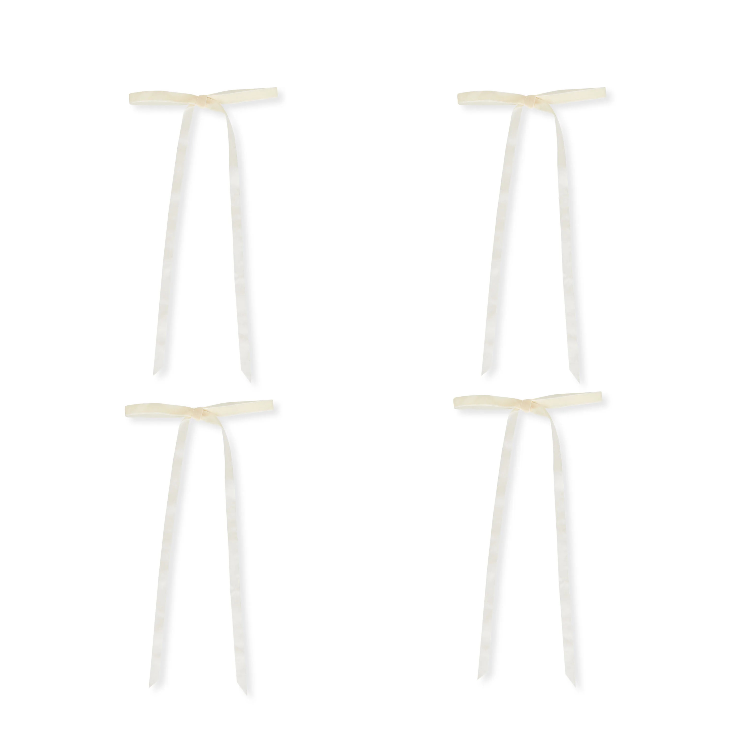 Easter Ivory Pre-Tied Polyester Bows, 4 Count, by My Texas House | Walmart (US)