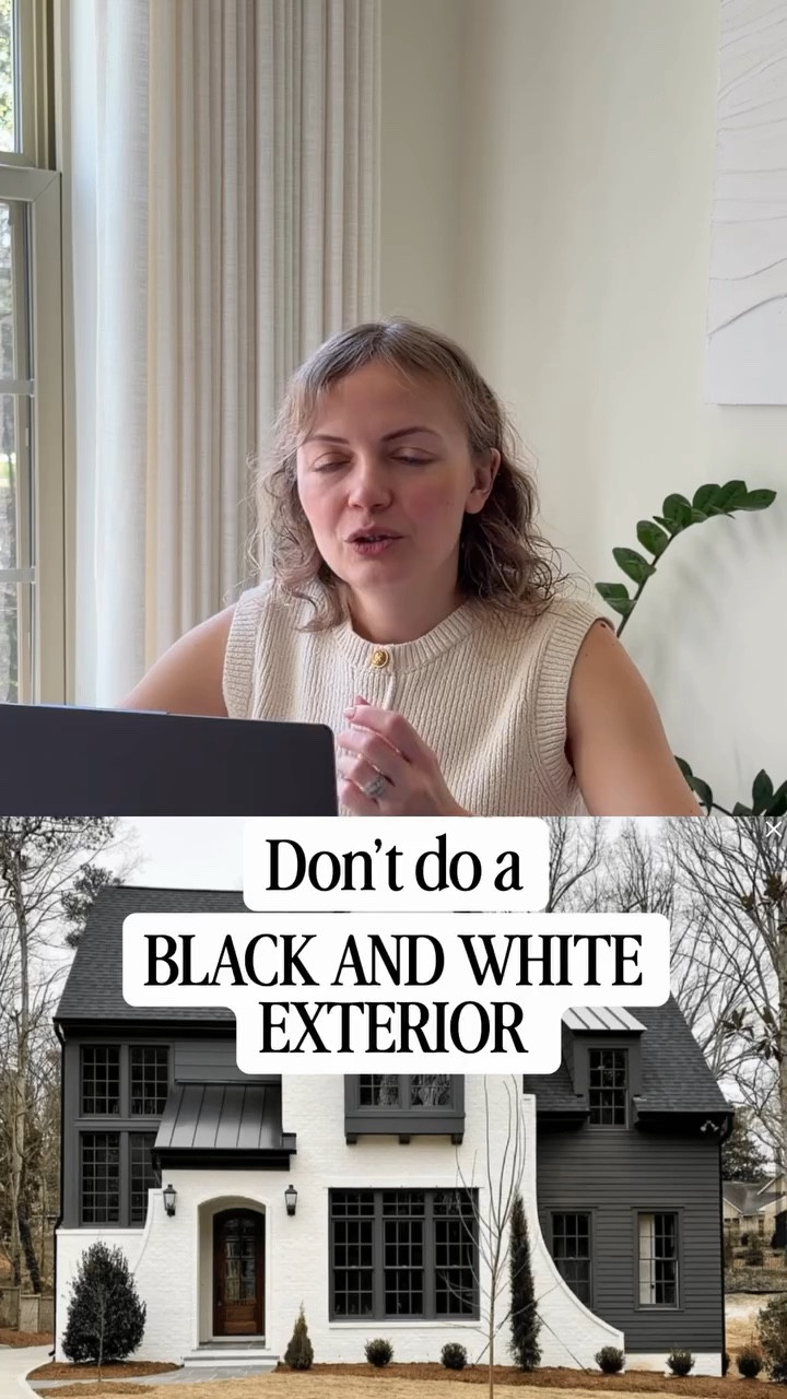 A lot of homeowners default to a black and white exterior—but that combination can often feel too harsh, especially in our Charlotte light.

Instead, I recommend leaning into a creamy white paired with a softer, brown-based black, and grounding it with a warm, natural stone. It creates a look that feels more timeless, balanced, and connected to the home—rather than high-contrast and flat.

In this reel, I walk through exactly how to approach those choices so your exterior feels cohesive from every angle.

If you’re planning to update your home and want to get it right the first time, I offer in-person design consultations in Charlotte and surrounding areas, as well as virtual consultations nationwide.

DM me EXTERIOR and tell me about your home—I’d be happy to help.

#CharlotteInteriorDesigner
#CharlotteHomes
#WaxhawNC
#SouthCharlotte
#CharlotteRealEstate