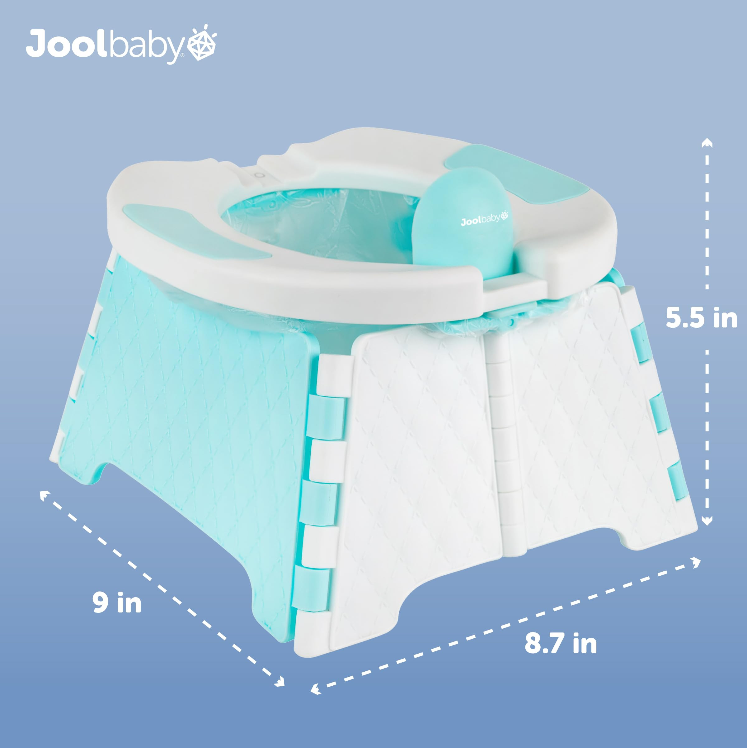 Jool Baby Portable Potty Training Chair with Travel Bag and 30 Liners, Foldable, Indoor/Outdoor U... | Amazon (US)