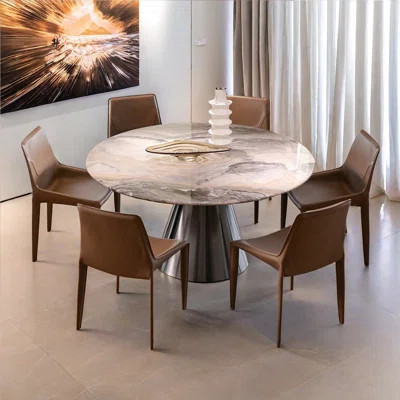 Modern Round Marble Dining Table | Wayfair North America