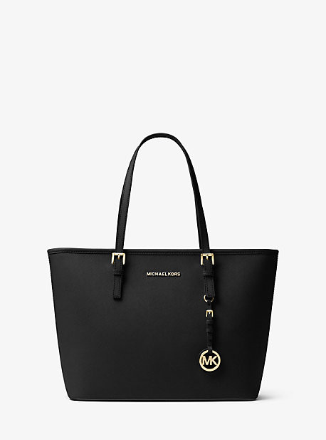 Jet Set Travel Saffiano Leather Top-Zip Tote Bag | Michael Kors US