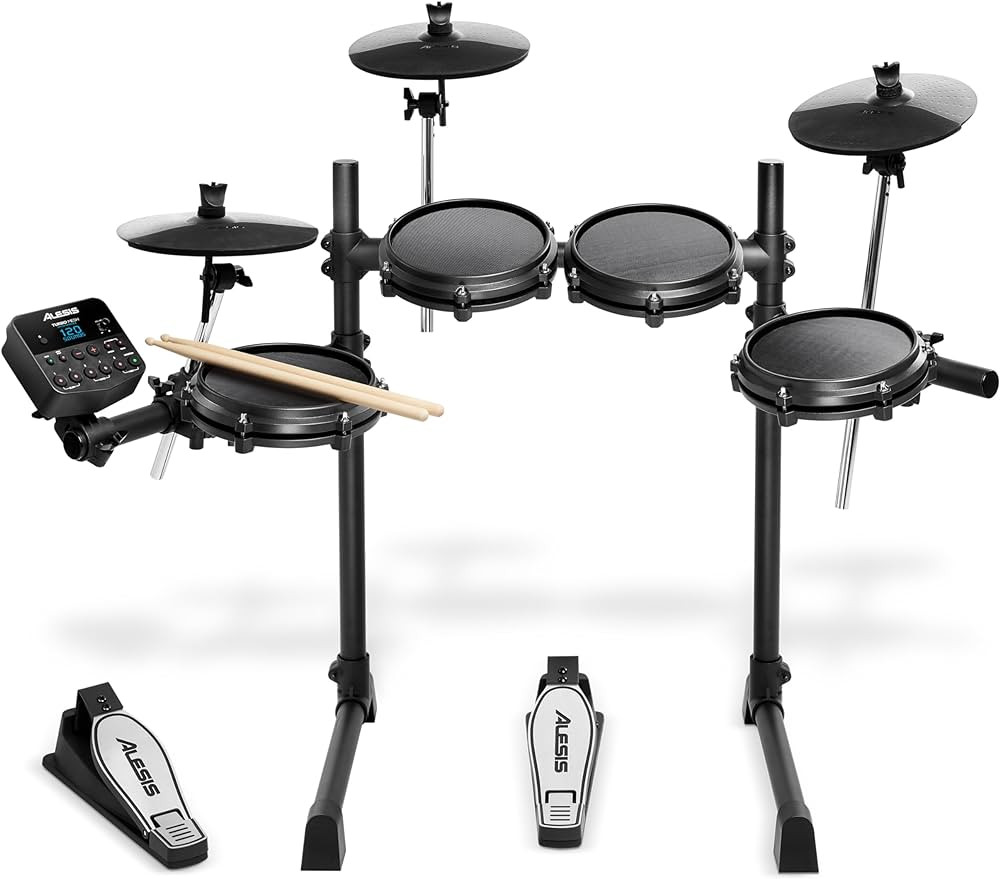 Alesis Turbo Mesh Kit – Electric Drum Set With 100+ Sounds, Quiet Mesh Drum Pads, Drum Sticks, ... | Amazon (US)