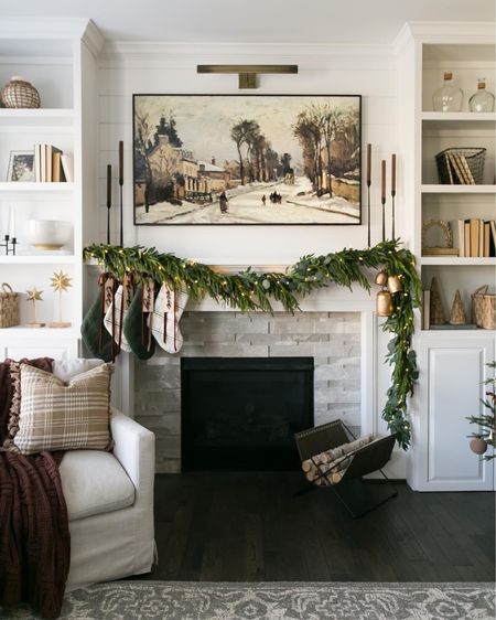 Christmas mantle with frame tv art

#LTKHoliday #LTKhome #LTKSeasonal