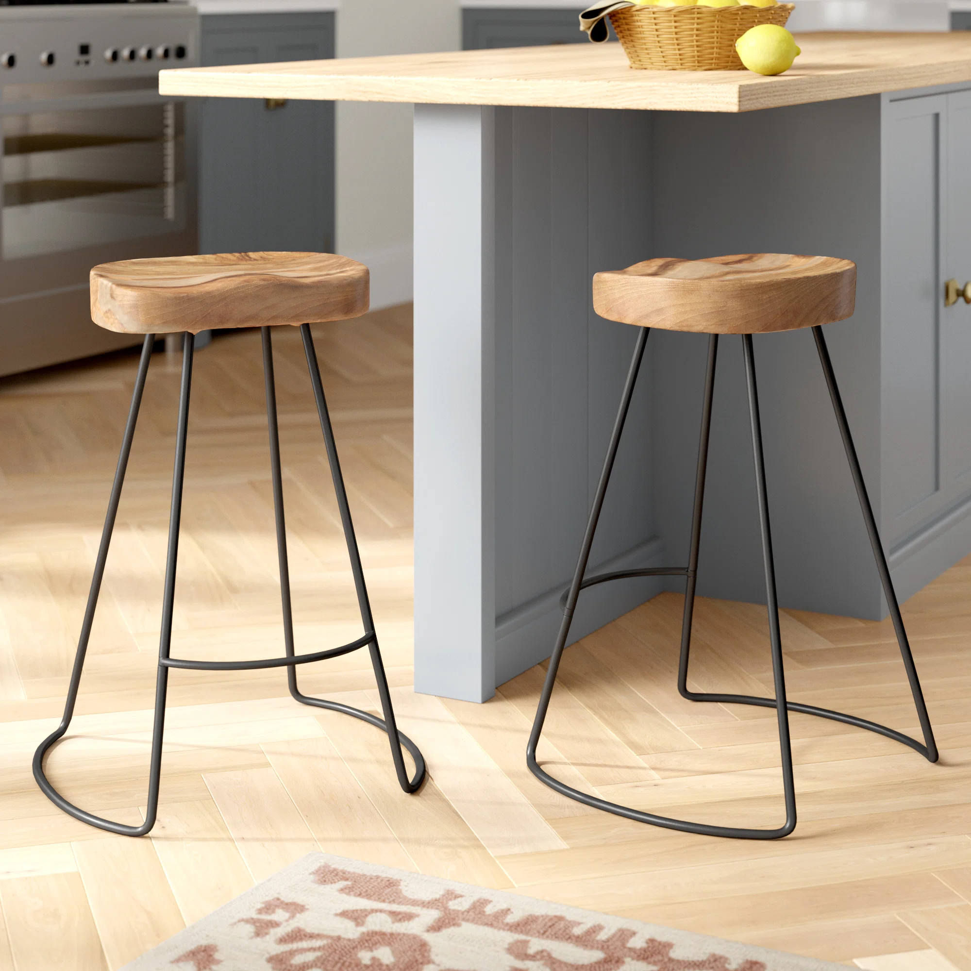 Keilia Solid Wood Bar & Counter Stool (Set of 2) | Wayfair North America