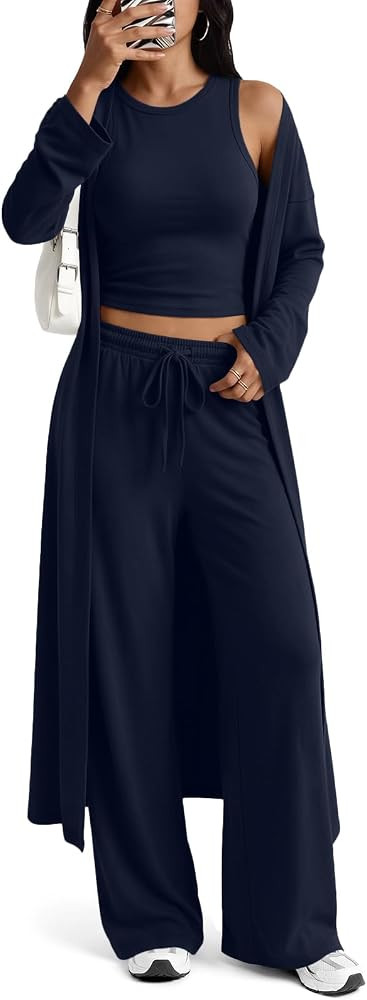 Trendy Queen 3 Piece Lounge Sets for Womens Travel Outfits | Amazon (US)