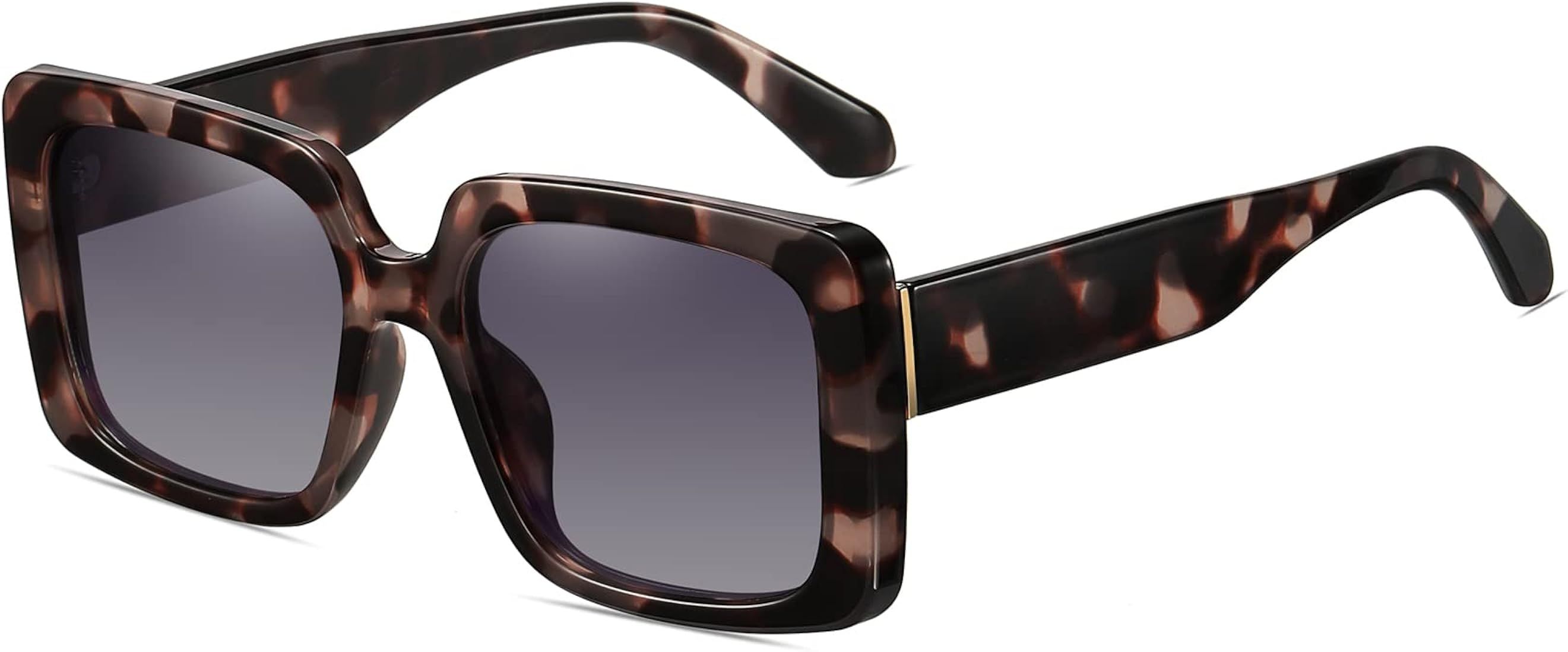 Fozono Vintage Square Polarized Sunglasses for Women Trendy 90s Thick Rectangle Sun Glasses UV400 | Amazon (US)