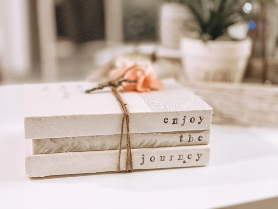 Stamped Book Stack  Stamped Books  Vintage Books  Home | Etsy | Etsy (US)