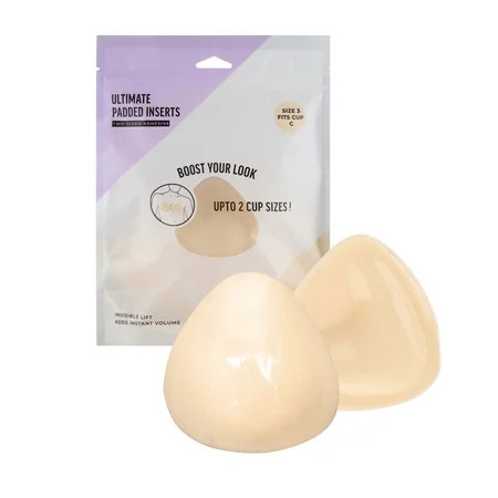 Positively BRA+ZEN Women s Padded Inserts with Double-Sided Adhesive for Bra Cup Size A-D | Walmart (US)