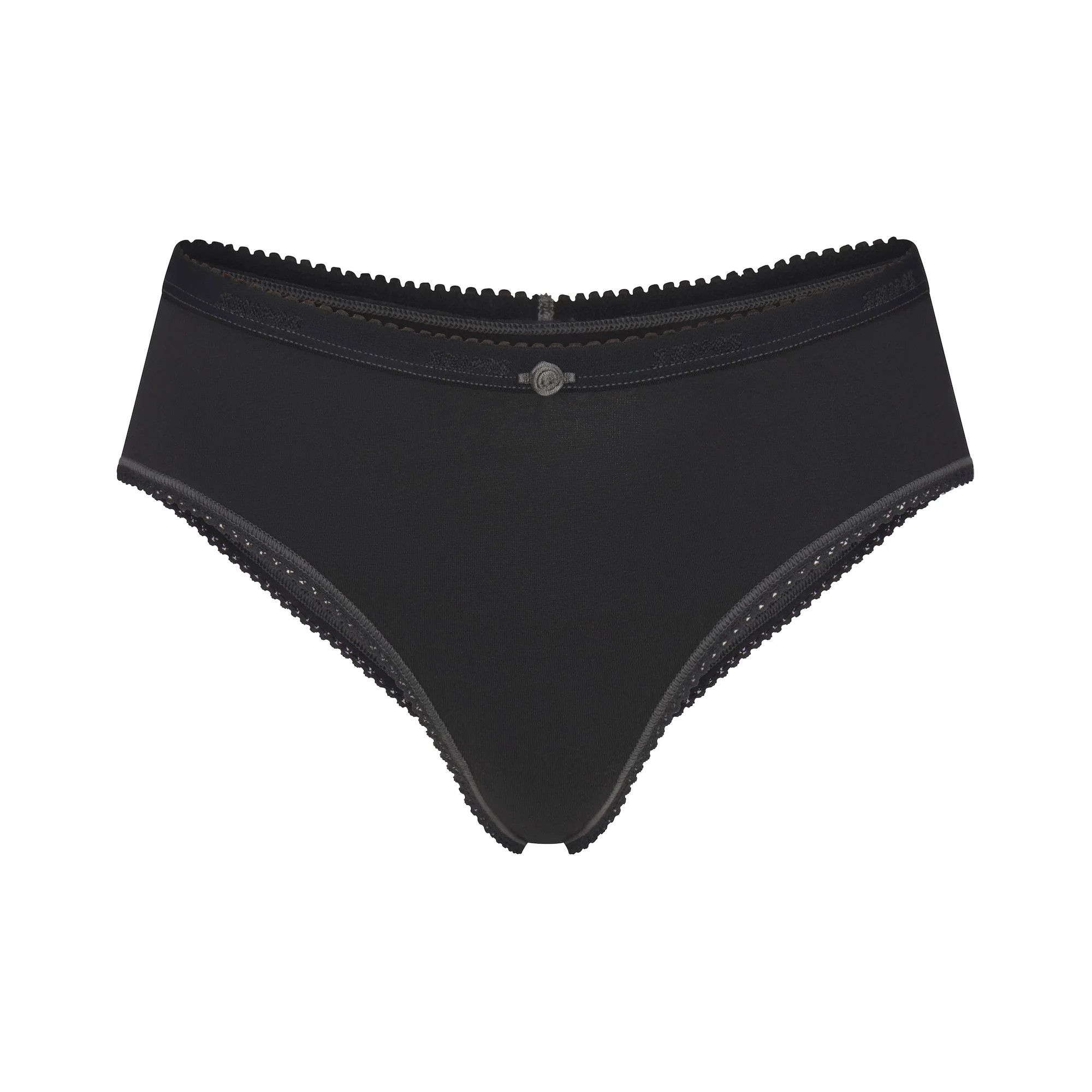 LIGHTWEIGHT COTTON LOGO PICOT HIPSTER | SOOT | SKIMS | SKIMS (US)