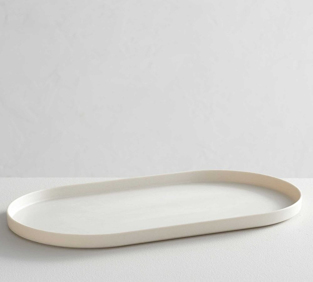 Mason Modern Melamine Serving Platter - Ivory | Pottery Barn (US)