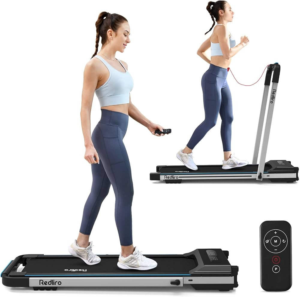 REDLIRO Under Desk Treadmill 2 in 1 Walking Machine, Portable, Folding, Electric, Motorized, Walk... | Amazon (US)