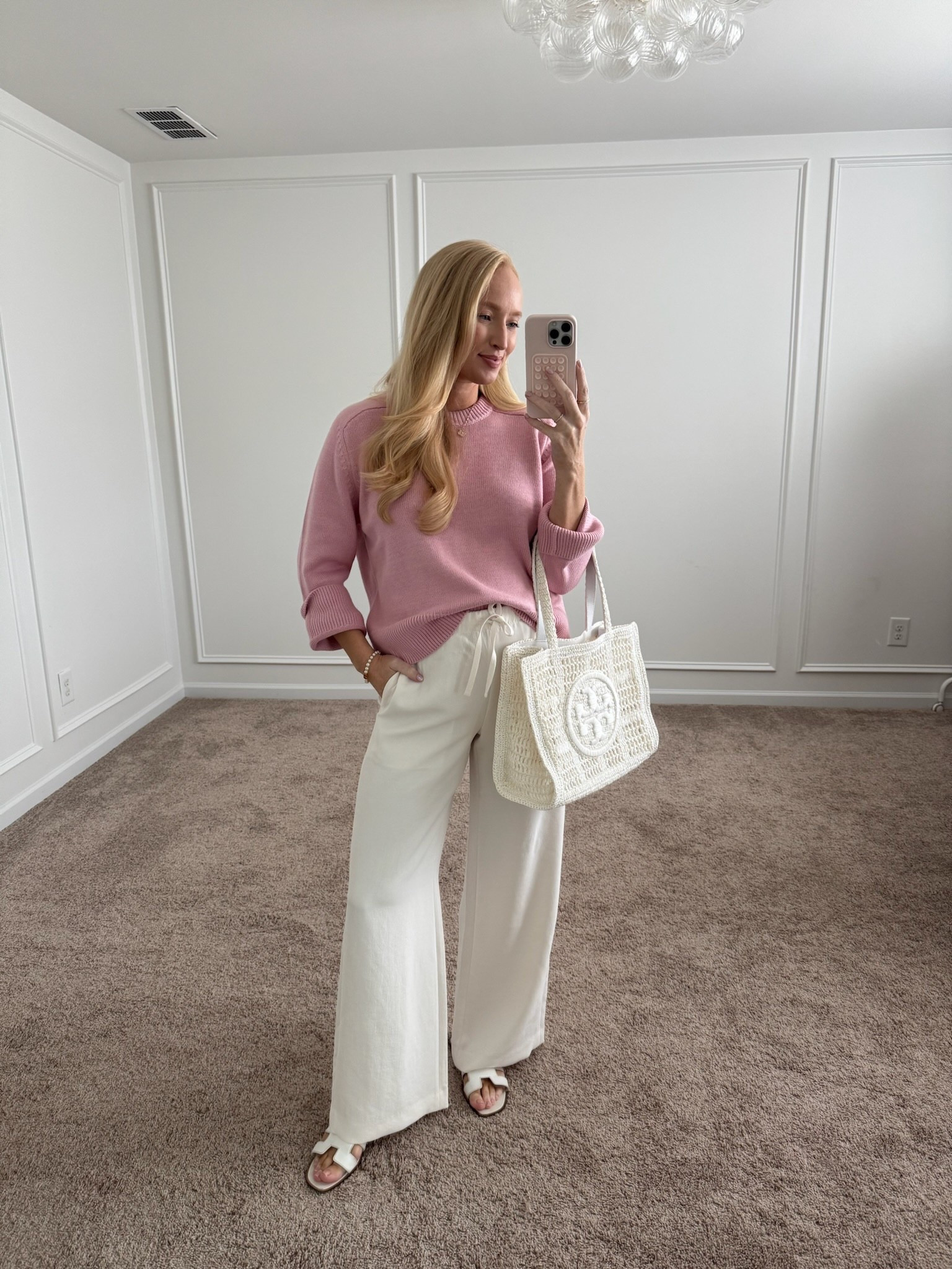 Cute and comfy summer outfit perfect for morning walks on the beach! Wearing size small in the sweater and pants. Summer outfits // beach outfits // travel outfits // comfortable outfits // daytime outfits // casual outfits // bump friendly outfits 

#LTKTravel #LTKSeasonal #LTKBump