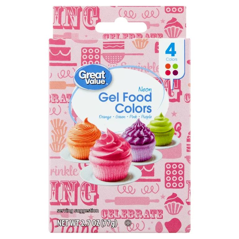 Great Value Gel Food Colors, Neon Colors, 2.7 Ounces | Walmart (US)