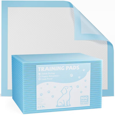 FONTOI 22"*22" Dog Pads 100 Count Pet Training Pads And Potties, Puppy Pads Leak-Proof Quick-Drying Disposable Pet Pad Pet Pee Pads, Blue | Target