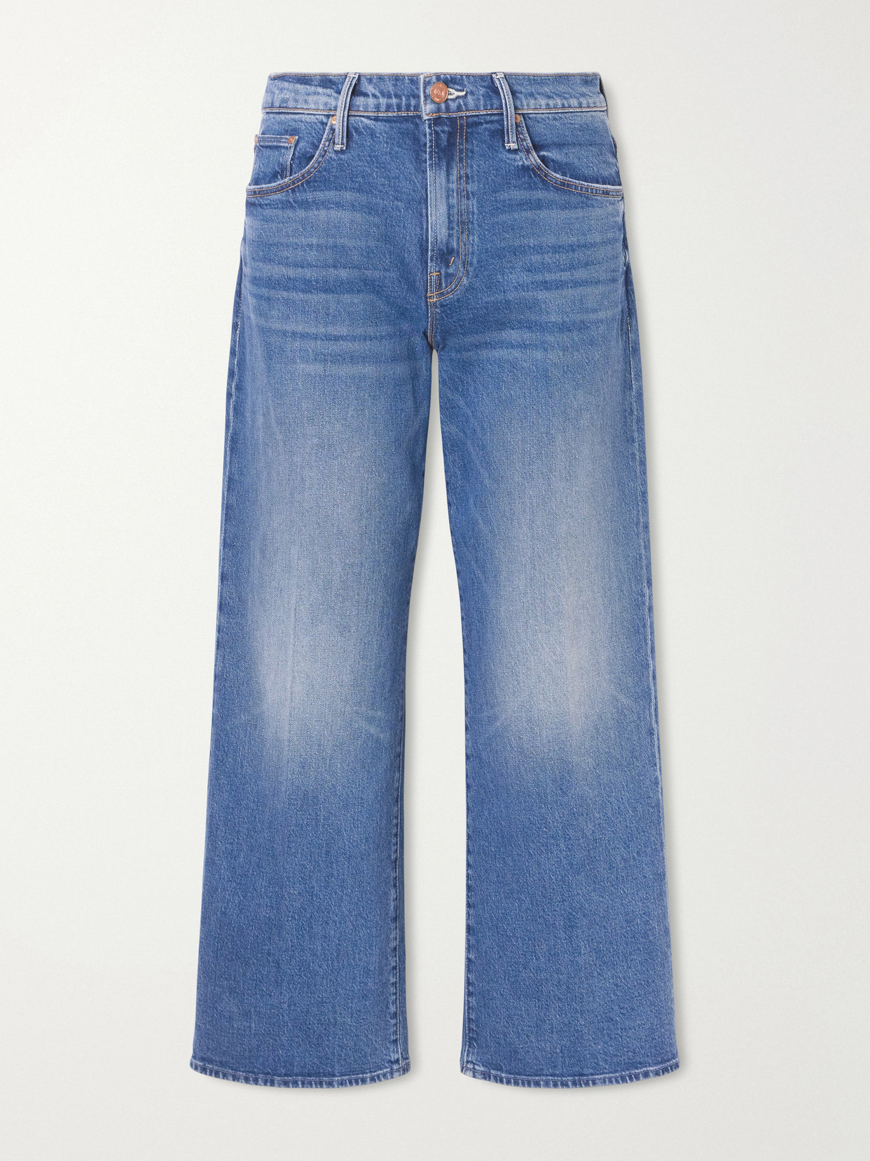 Mother - The Mid Rise Maven Flood Wide-leg Jeans - Blue | NET-A-PORTER (US)