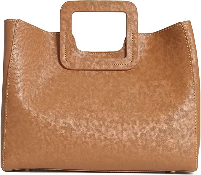 TIJN Square Handle Tote Bag for Women Fashion Purses Handbags Vegan Leather Crossbody Shoulder Ba... | Amazon (US)