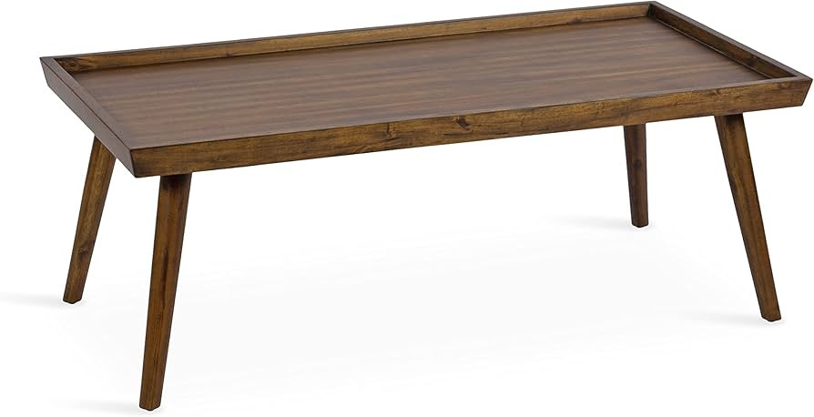 Kate and Laurel Eastmont Rectangle Wood Coffee Table; 46 x 22 x 17; Walnut Brown; Large Mid-Centu... | Amazon (US)
